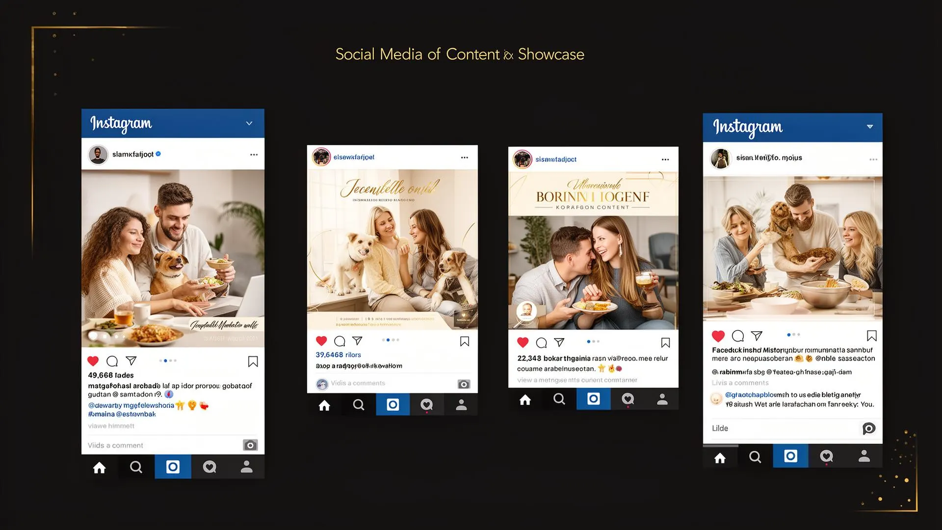 Social media content showcase